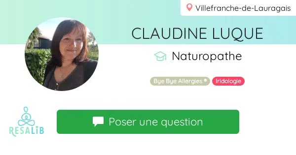 accès page de présentation Resalib de Claudine LUQUE naturopathe et praticienne Bye-Bye allergies